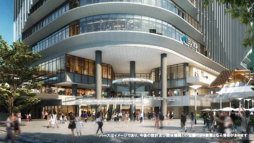 三ノ宮新駅ビルのエクステリア。