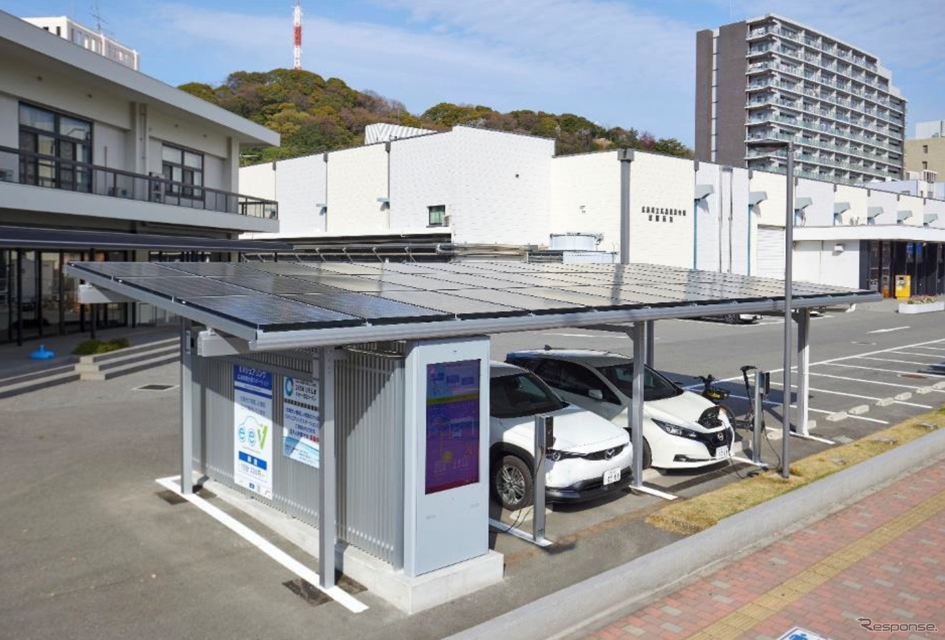 完全自立型EVシェアリングステーション（広島市内）