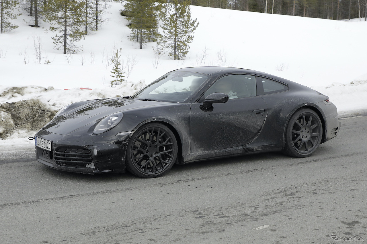 ポルシェ 911 クーペ&カブリオレ 改良新型プロトタイプ（スクープ写真）