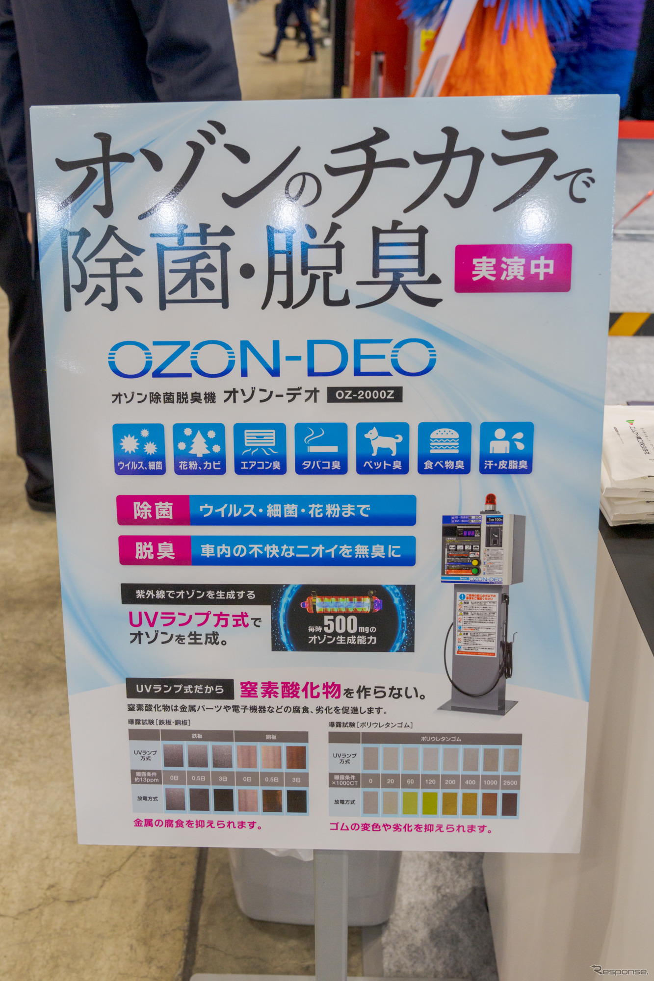 金属表面を腐食させる窒素酸化物を作らないため、車内でも安心して使用できるとのこと。