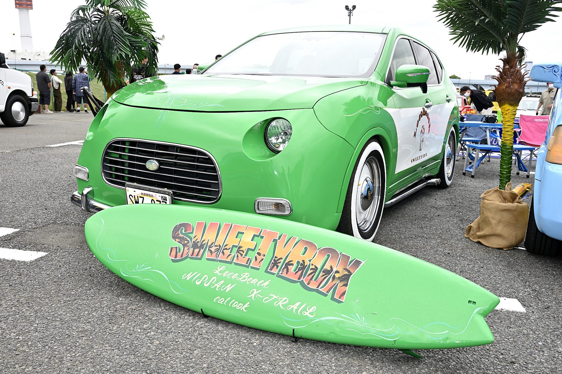 左ハンドルのホンダ フィット！ US仕様で雰囲気激変…34th MOONEYES Street Car Nationals