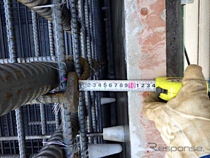 遠隔臨場が可能な現地立会の例：コンクリートを打つ前の型枠の確認