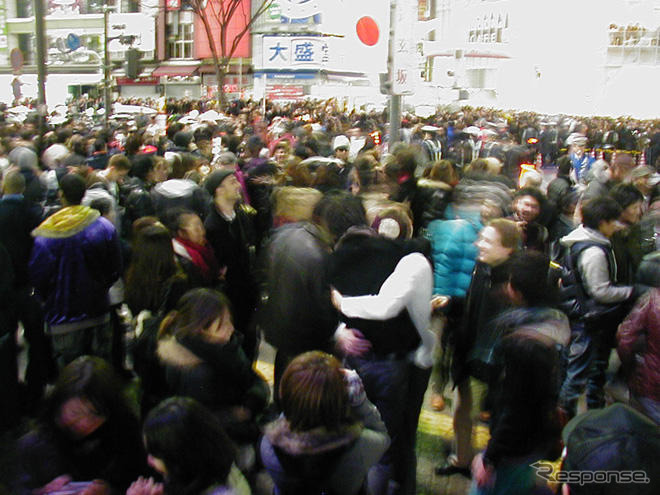 一触即発　渋谷駅交差点のカウントダウン