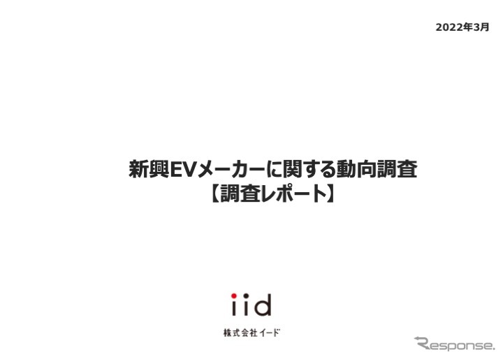 【調査レポート】新興EVメーカーに関する動向調査