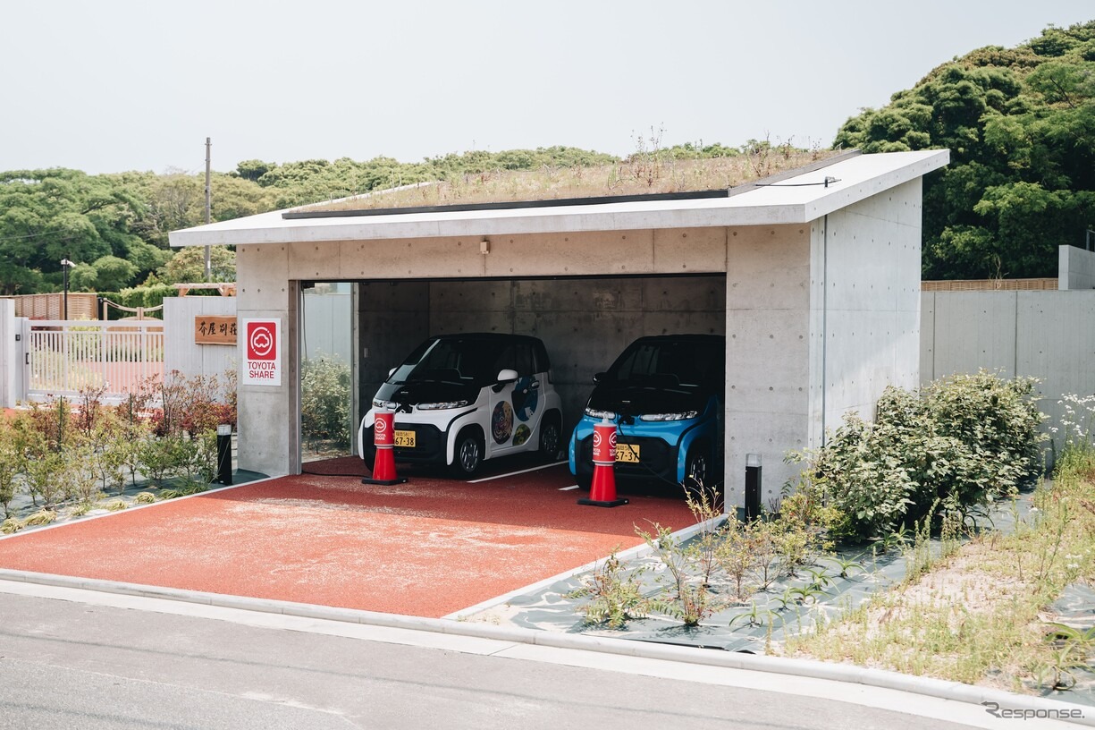 芥屋海水浴場の近くのカーシェアポート