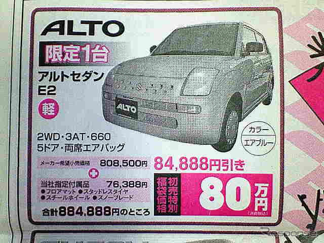 【成人の値引き情報】このプライスで軽自動車を購入できる!!