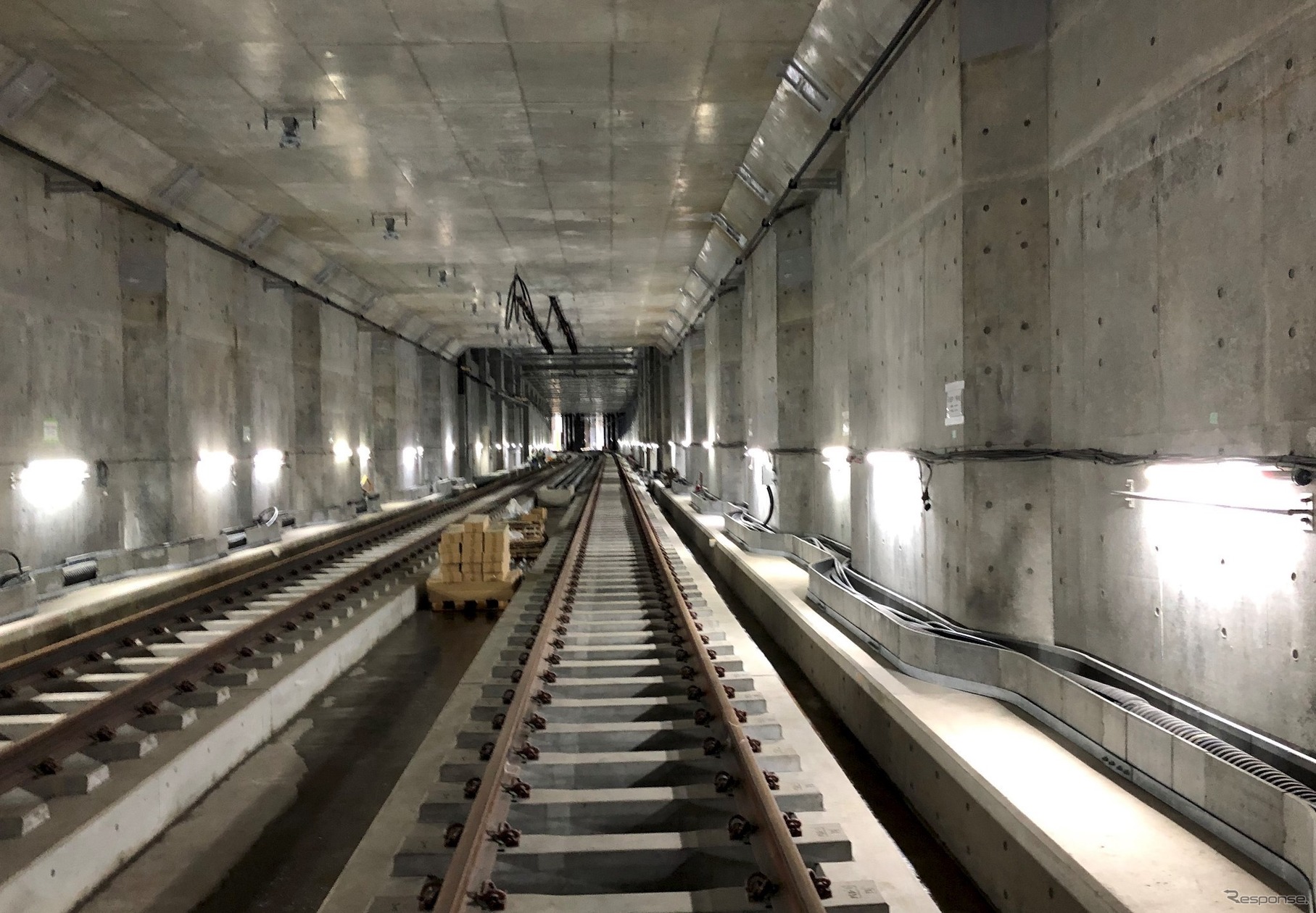 新綱島～日吉間にある綱島トンネルの工事状況。