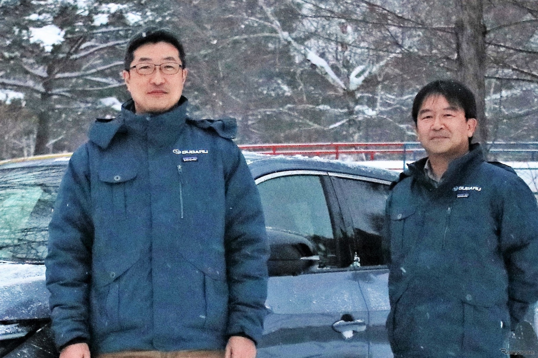 >SUBARU商品企画本部プロジェクトゼネラルマネージャーの小野大輔さん(左)とSUBARU商品企画本部プロジェクトシニアマネージャーの藤枝健一郎さん(右)