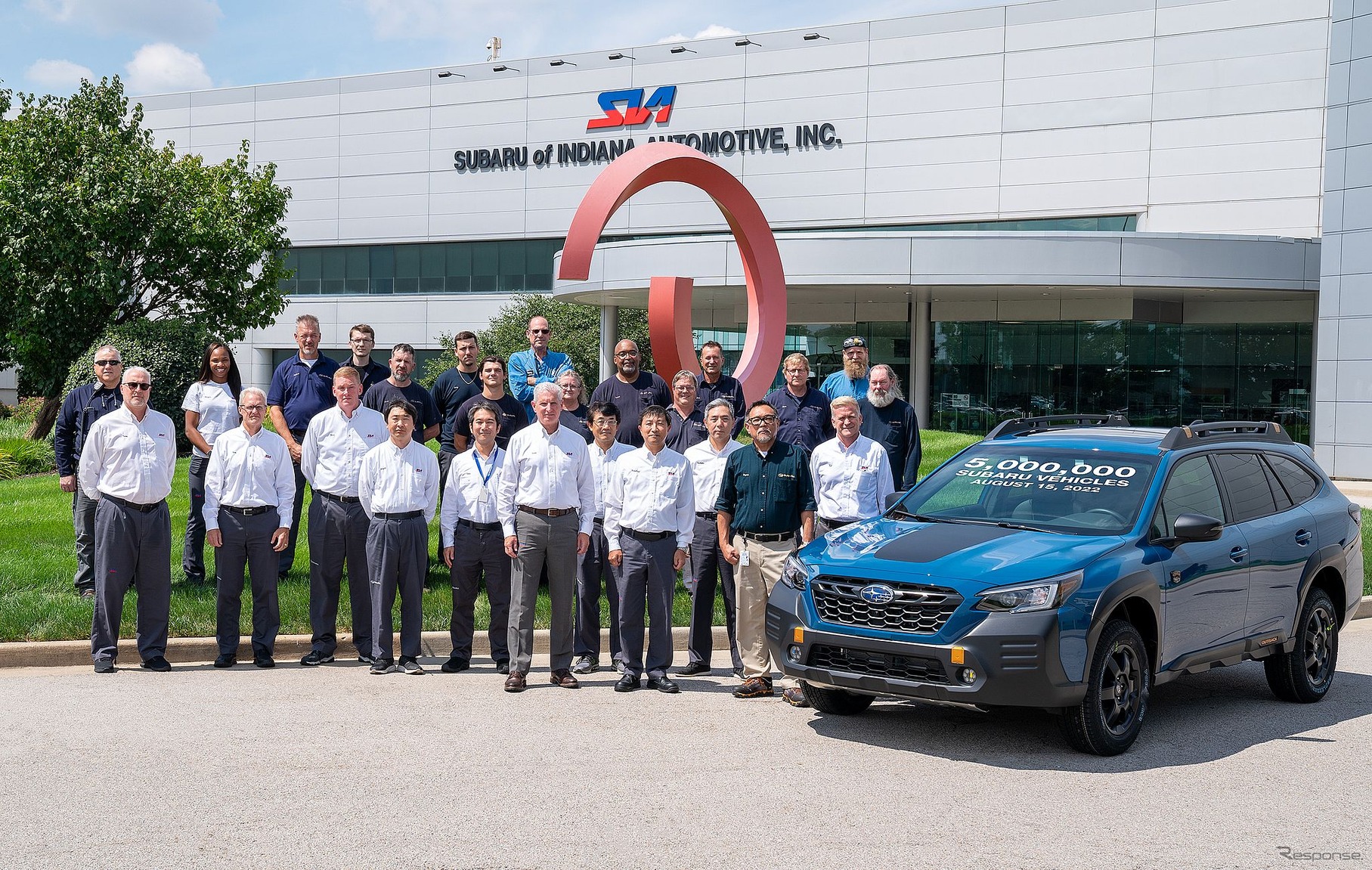 米国インディアナ州の「SIA」においてスバルブランド車の米国生産500万台を達成