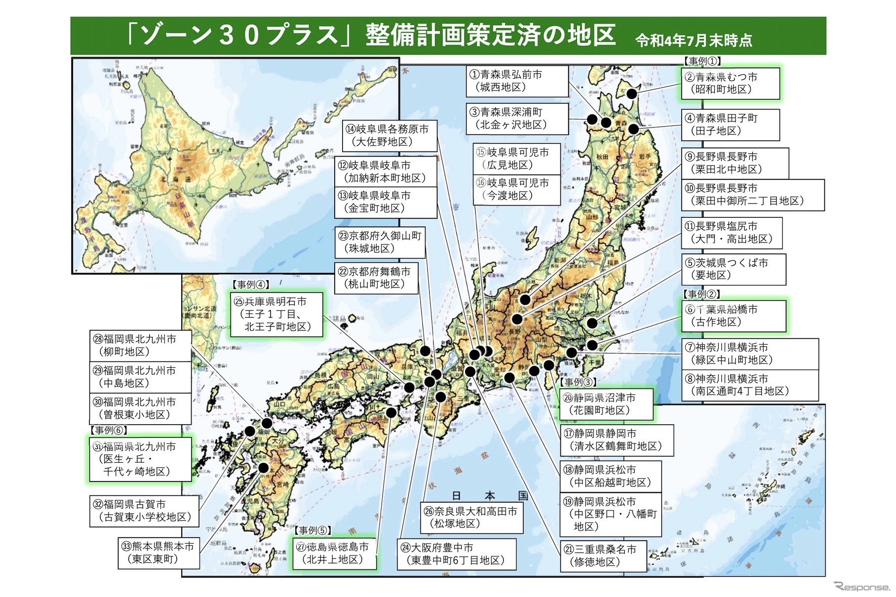 ソーン30プラスの整備計画を策定した地区