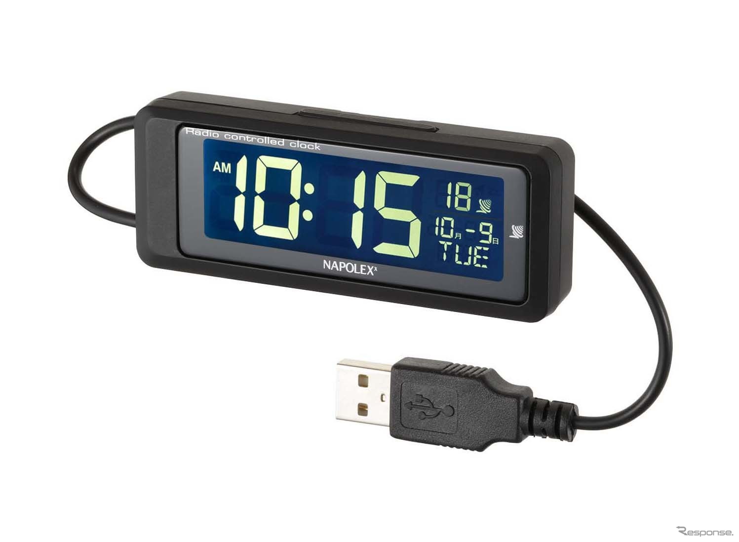 車用電波時計（常時点灯タイプ USB） Fizz-1083（Fizz）。