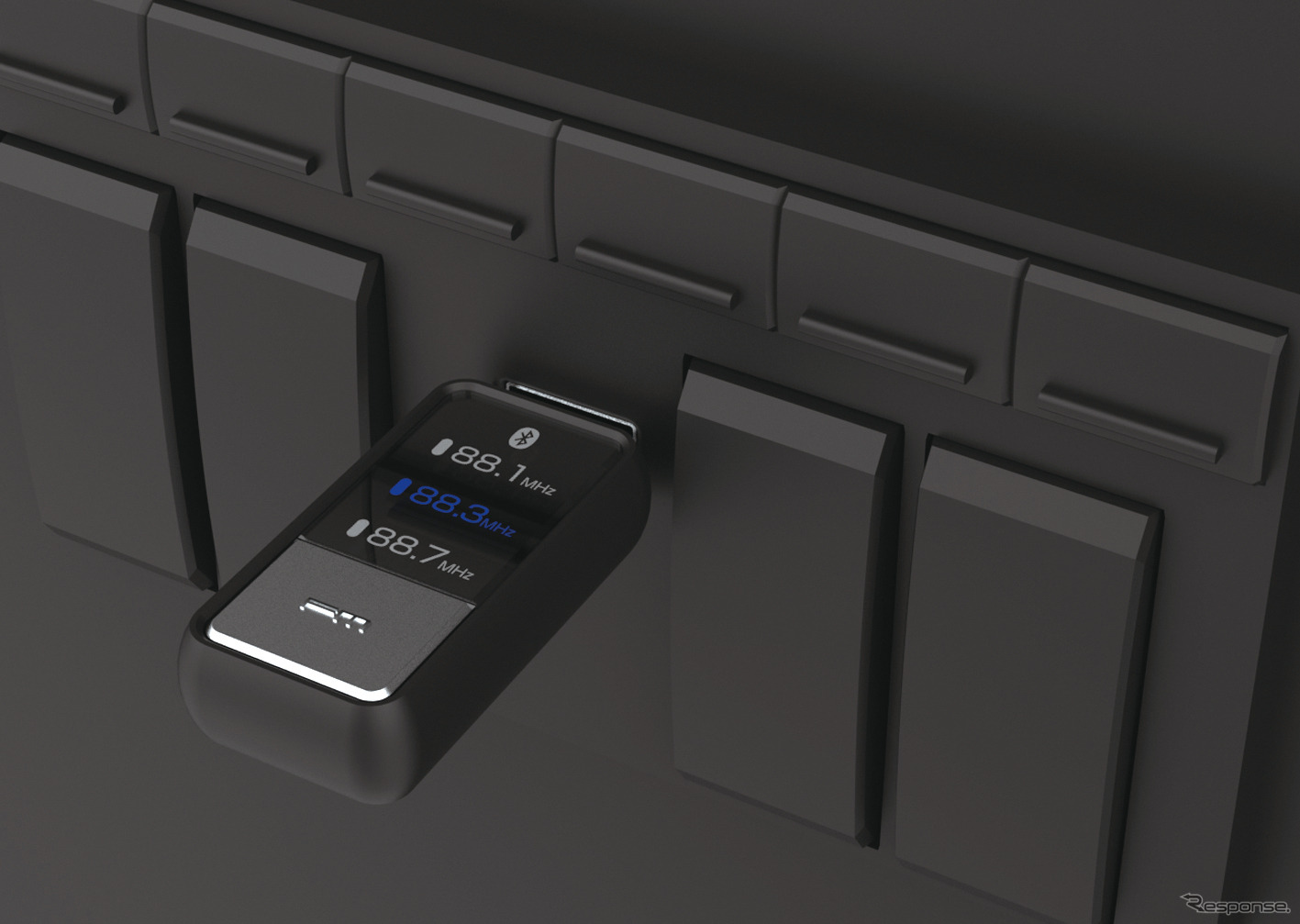 Bluetooth FMトランスミッター USB電源 KD-218（カシムラ）。