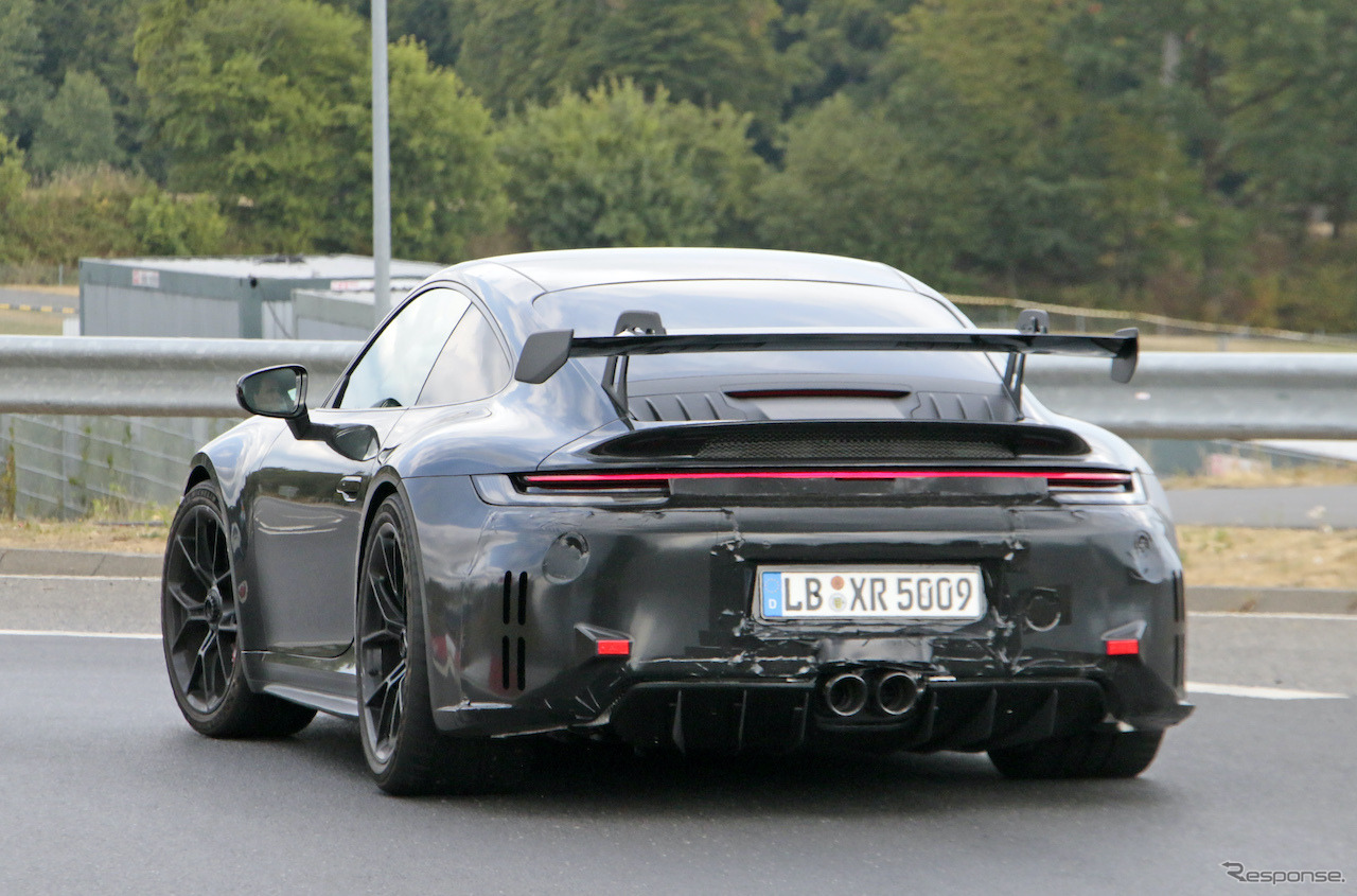 ポルシェ 911 GT3 改良新型プロトタイプ（スクープ写真）