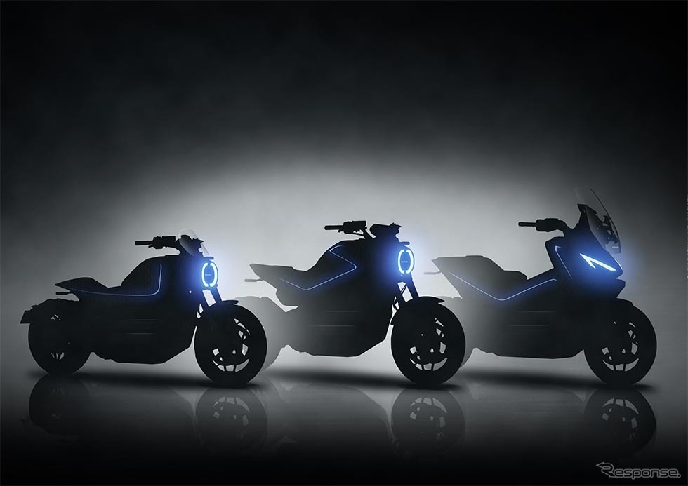 ホンダ二輪事業の取り組み：大型FUN EVモデルのイメージ