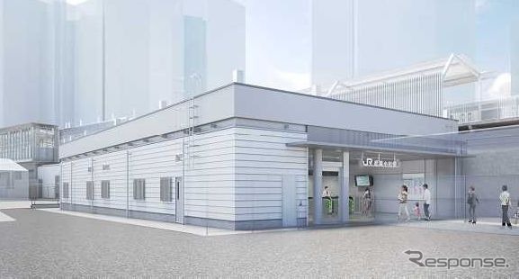 新南改札口（横須賀線口）の北側に新設される改札口のイメージ。