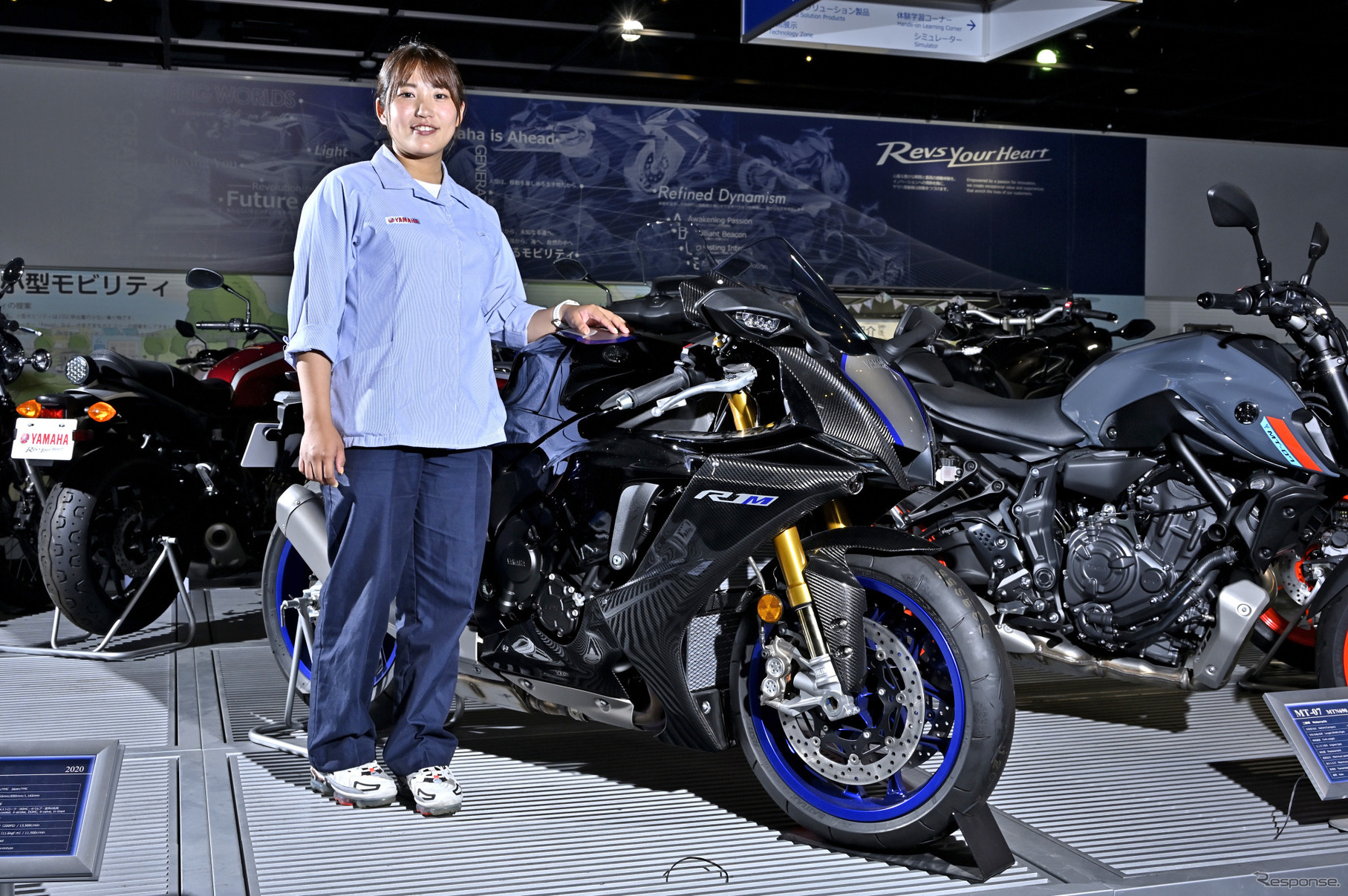 ヤマハ発動機でテストライダーを務める、元レーサーの中山愛理さん