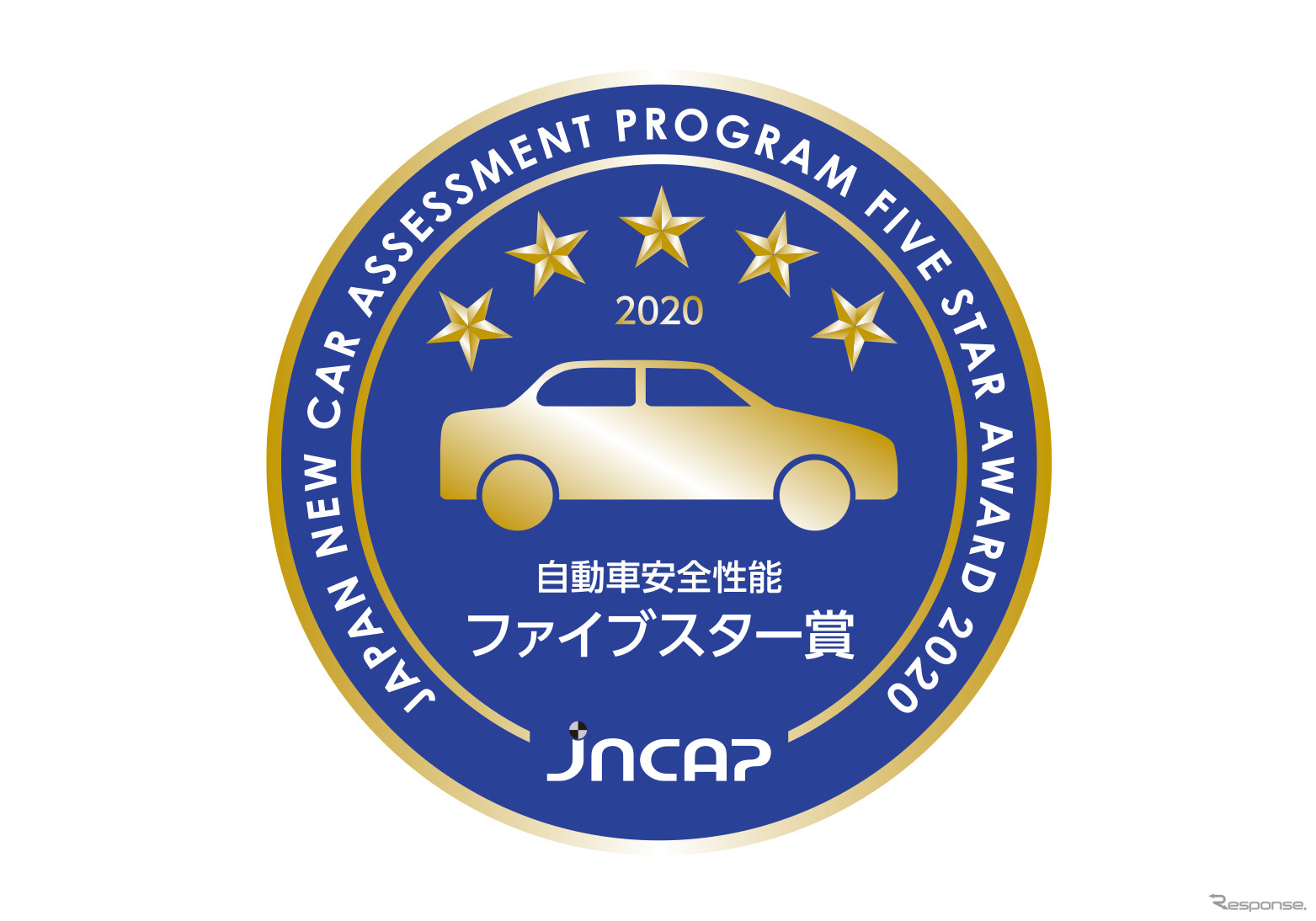 「自動車安全性能 ファイブスター賞」のワッペン。