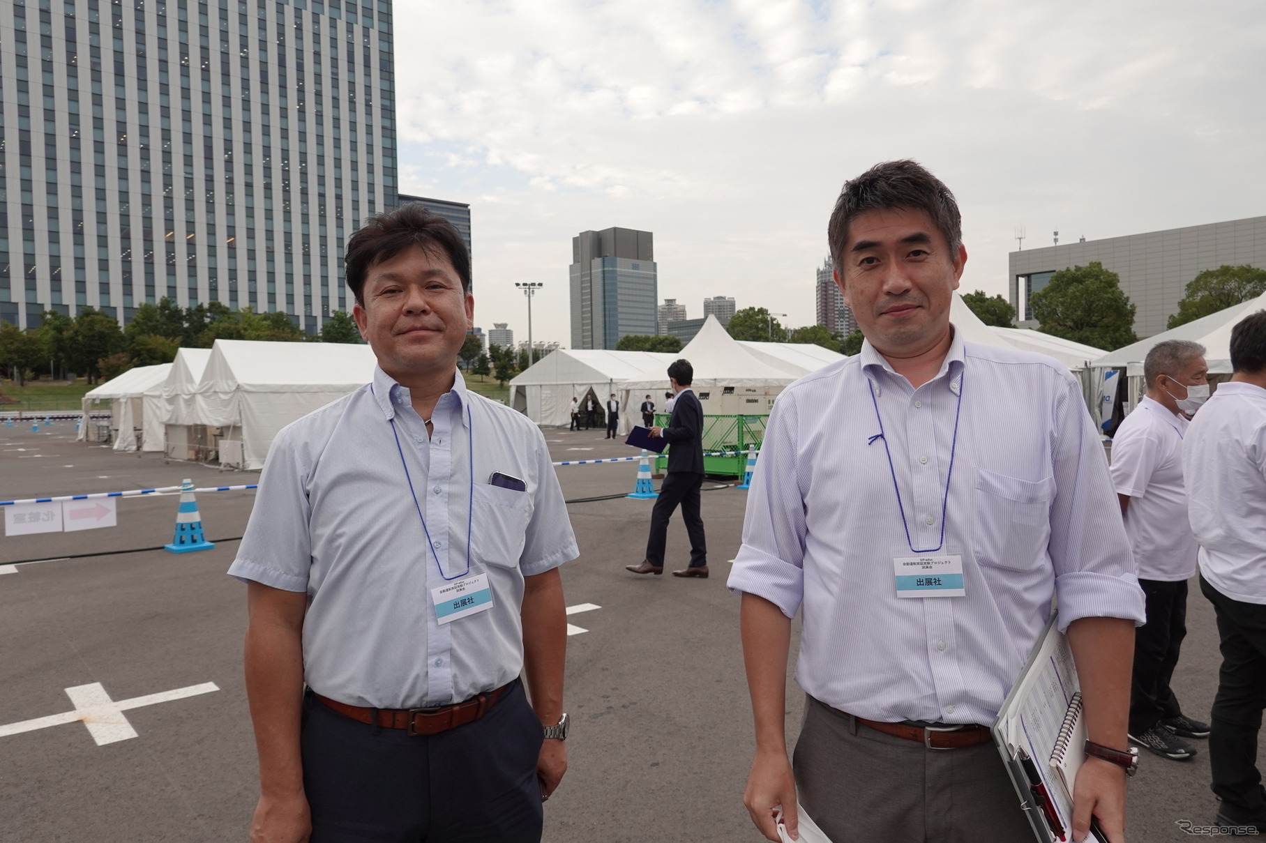 スバル技術本部ADAS開発部の荒井英樹さん(左)と阿部幸一さん