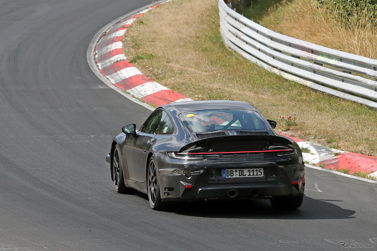 ポルシェ 911 GTS ハイブリッド プロトタイプ（スクープ写真）