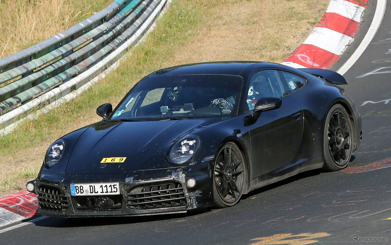 ポルシェ 911 GTS ハイブリッド プロトタイプ（スクープ写真）