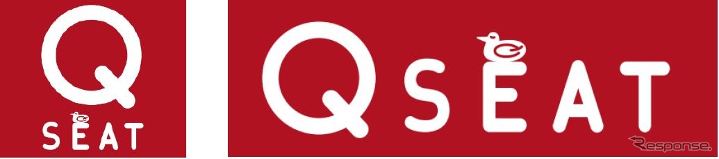 東横線の「Q SEAT」車両に掲出されるロゴ。