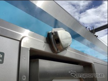 相模線E131系500番台の車載搭載型ホームモニタシステムで使われる側面カメラ。