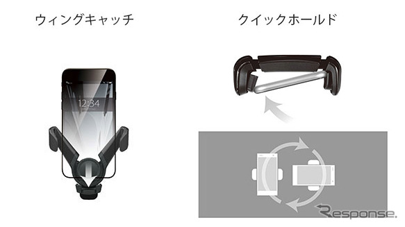 様々なスマートフォンに対応、片手でホールド