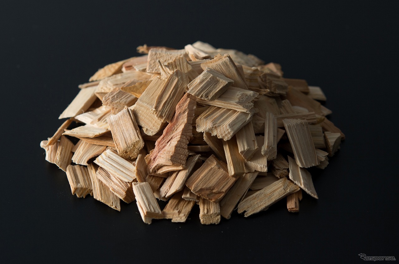 原材料となる木材チップのイメージ