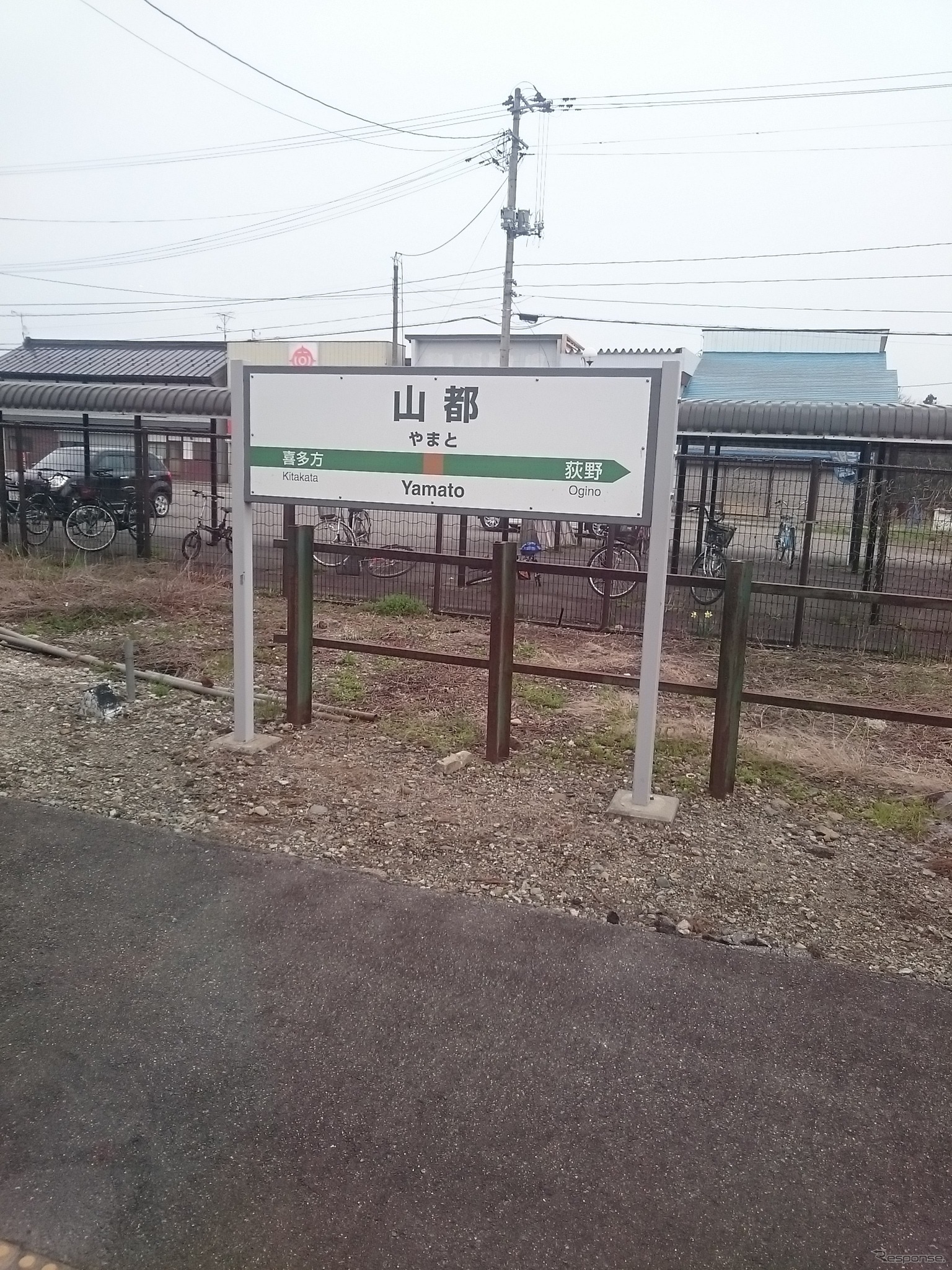 磐越西線山都駅。現在、新津からの列車が1日1本折り返している。