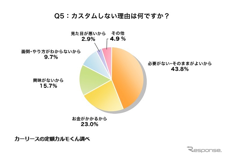 カスタムしない理由は何ですか？