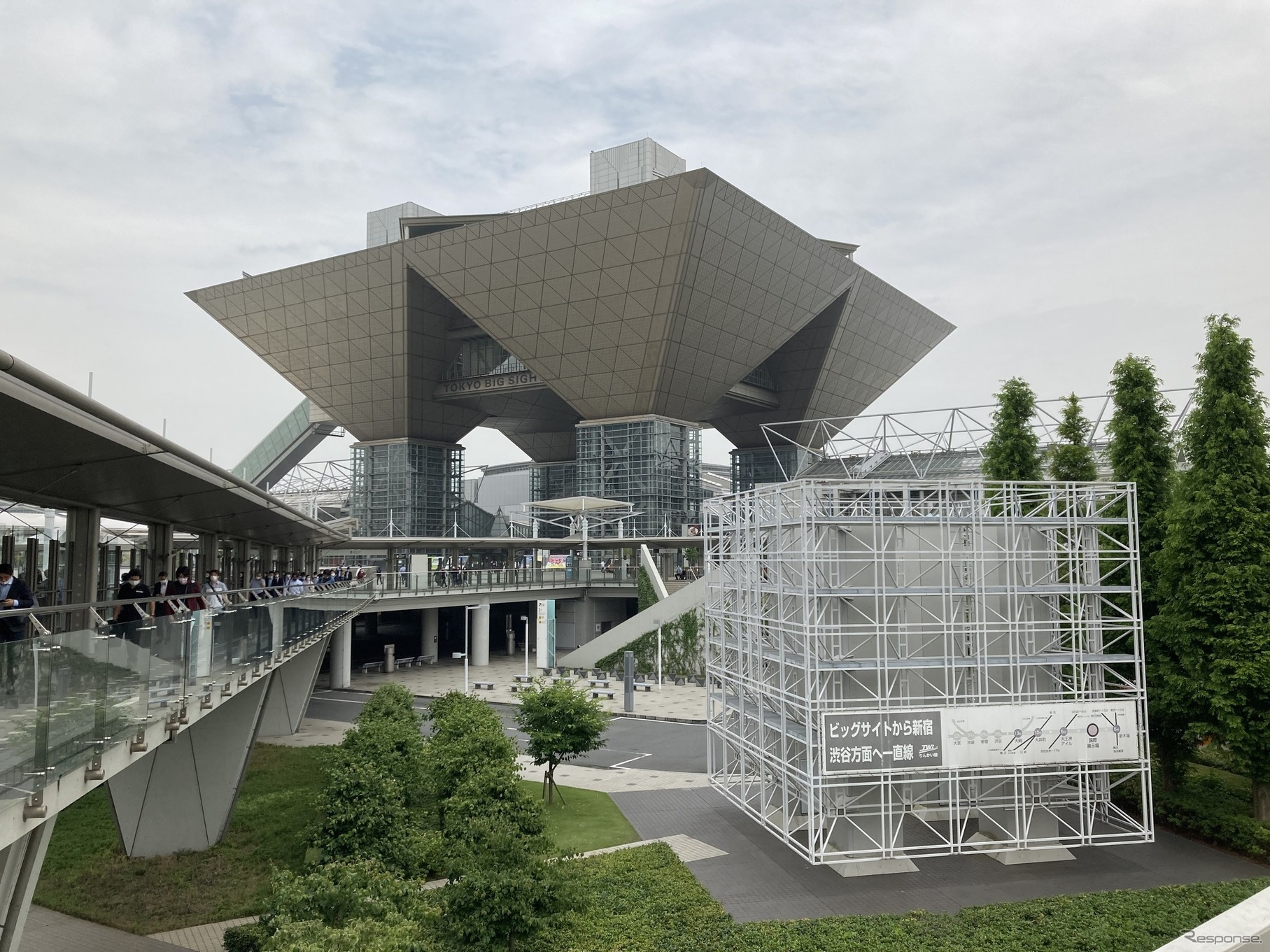 有明・東京ビッグサイト駅（仮称）が終点とされている「都心部・臨海地域地下鉄」。写真は東京ビッグサイト。