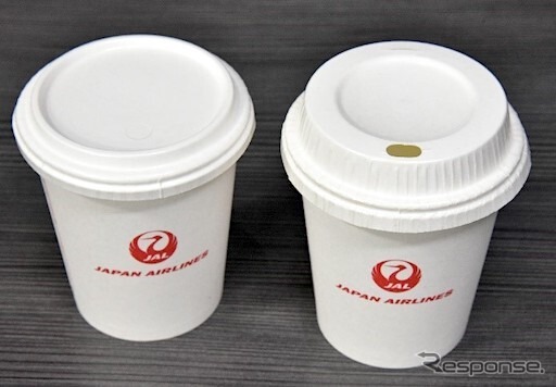 日本製紙がJAL機内で使用した紙製カップ類のリサイクルを開始