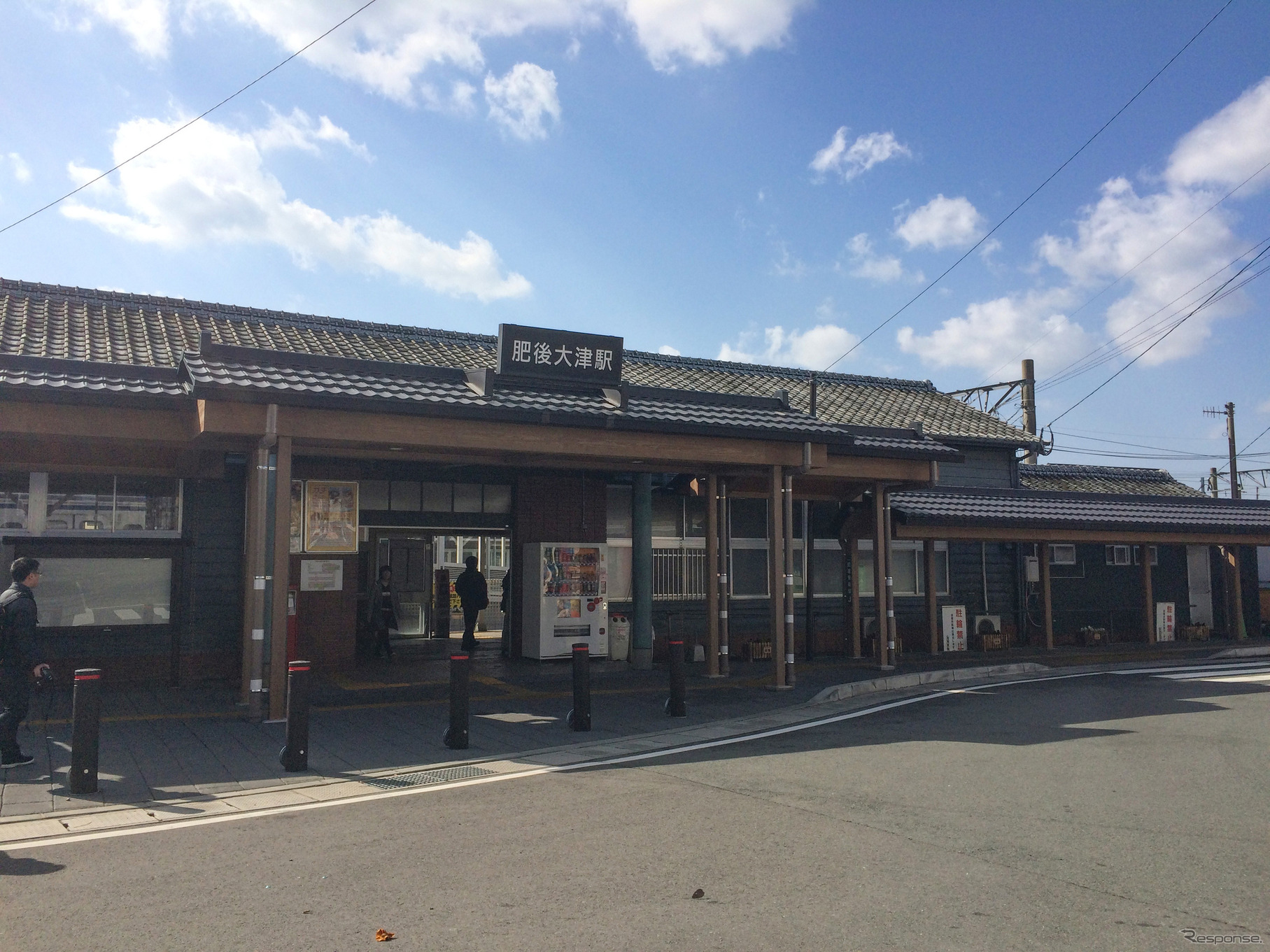 熊本空港アクセス鉄道の起点となる予定の豊肥本線肥後大津駅。特急も停車する同駅は豊肥本線の電化・非電化の分界駅でもある。