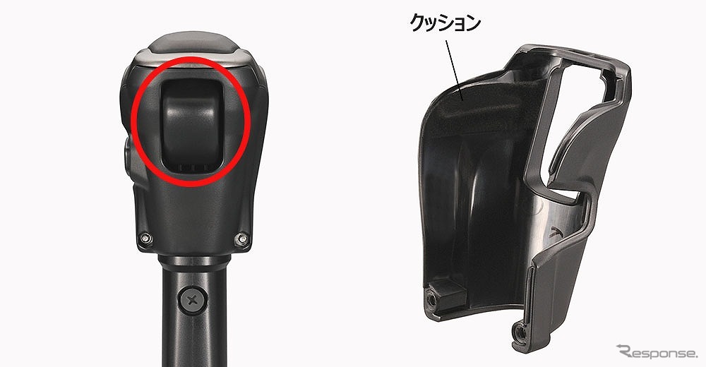 純正ボタンを妨げない