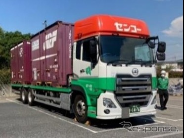 鉄道輸送前後の陸送はセンコーが担当する。
