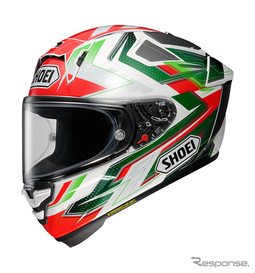 SHOEI X-Fifteen ESCALATE（グリーン/レッド）