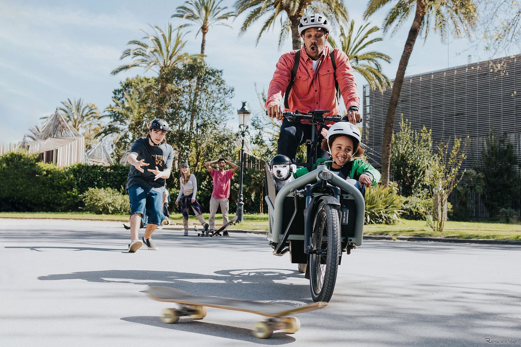 ボッシュの電動アシスト自転車向けABS「eBike ABS」の作動イメージ