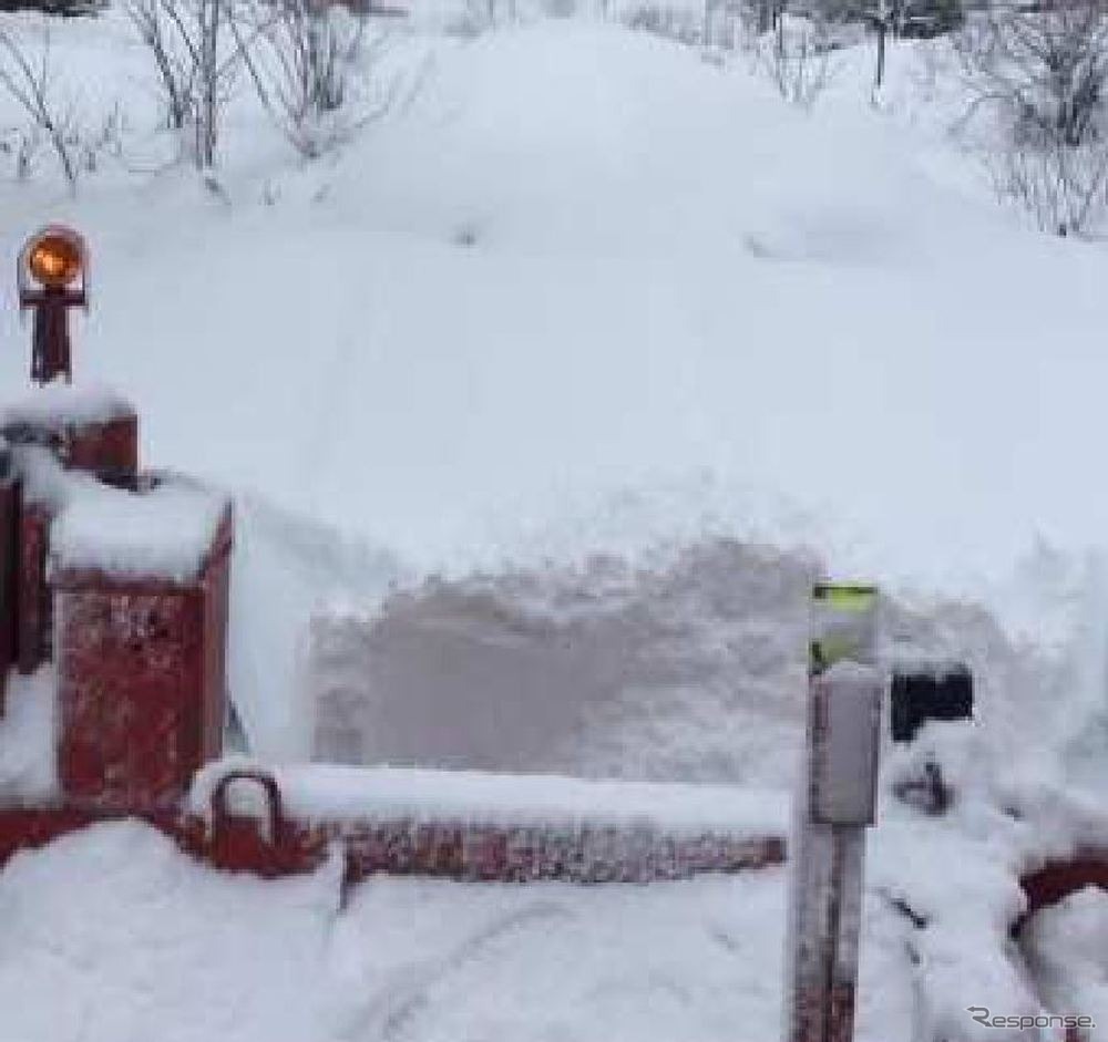 12月25日、宗谷本線音威子府付近の状況。