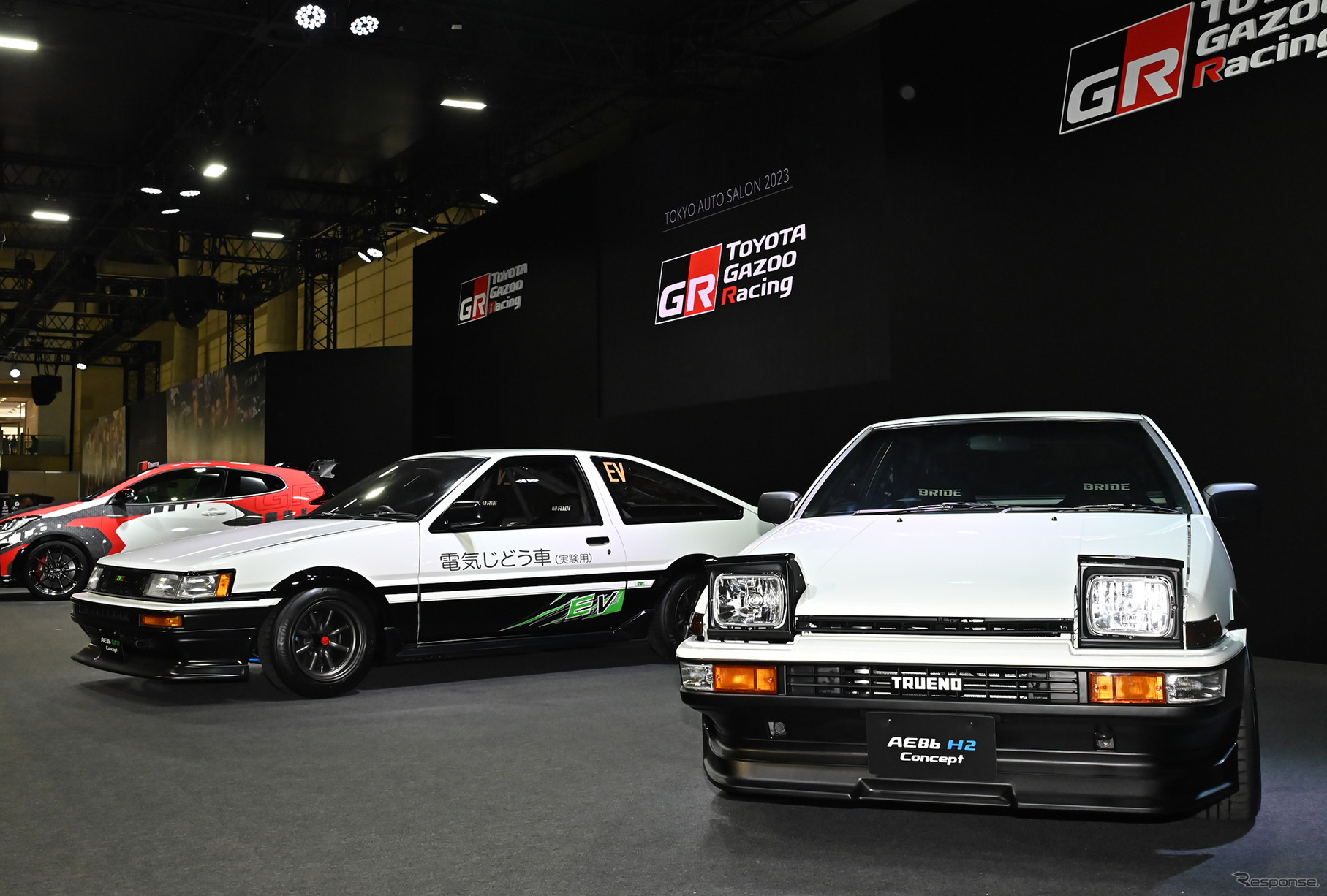 AE86ベースのBEVと水素エンジン車（東京オートサロン2023）