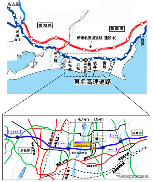 東名 遠州豊田スマートICが再開　3月17日