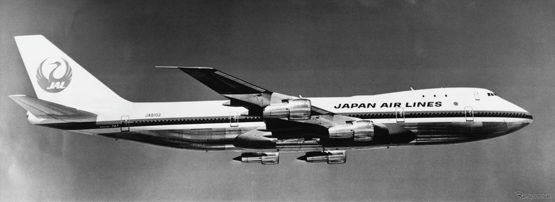 日本航空線に就航したボーイング747（1973年ごろ）