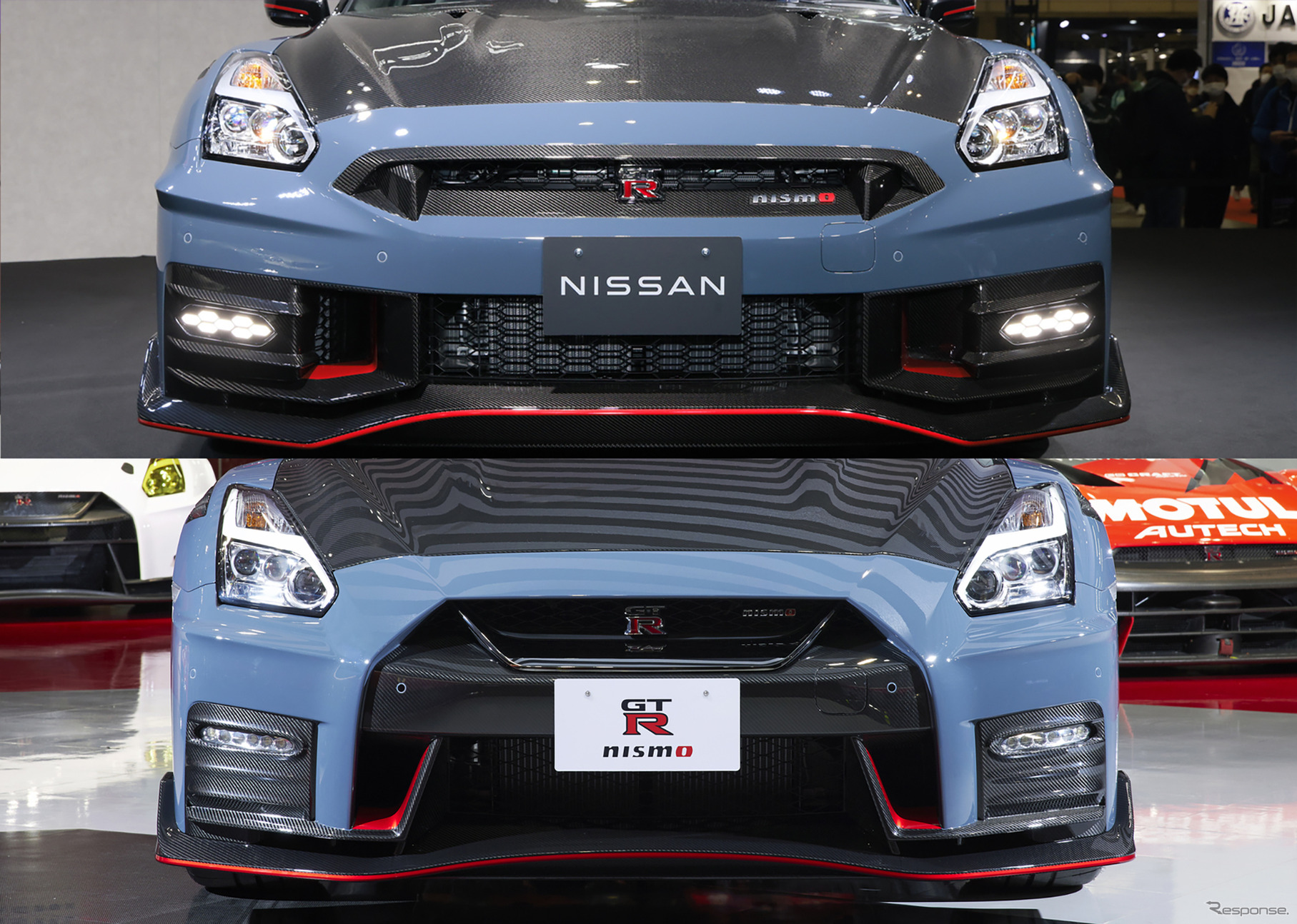 日産 GT-R NISMO スペシャルエディションの2024年モデル（上）と2022年モデル