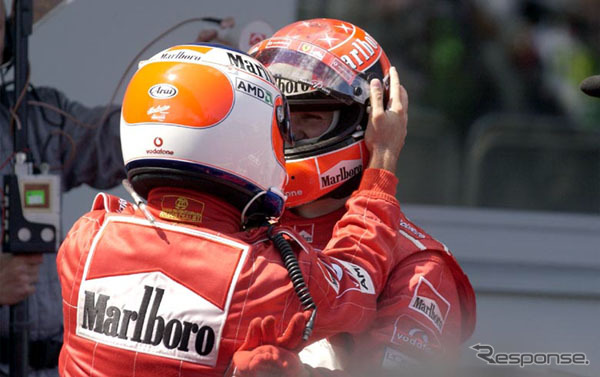 【F1ヨーロッパGPリザルト】バリケロ1位、シューマッハを従えて