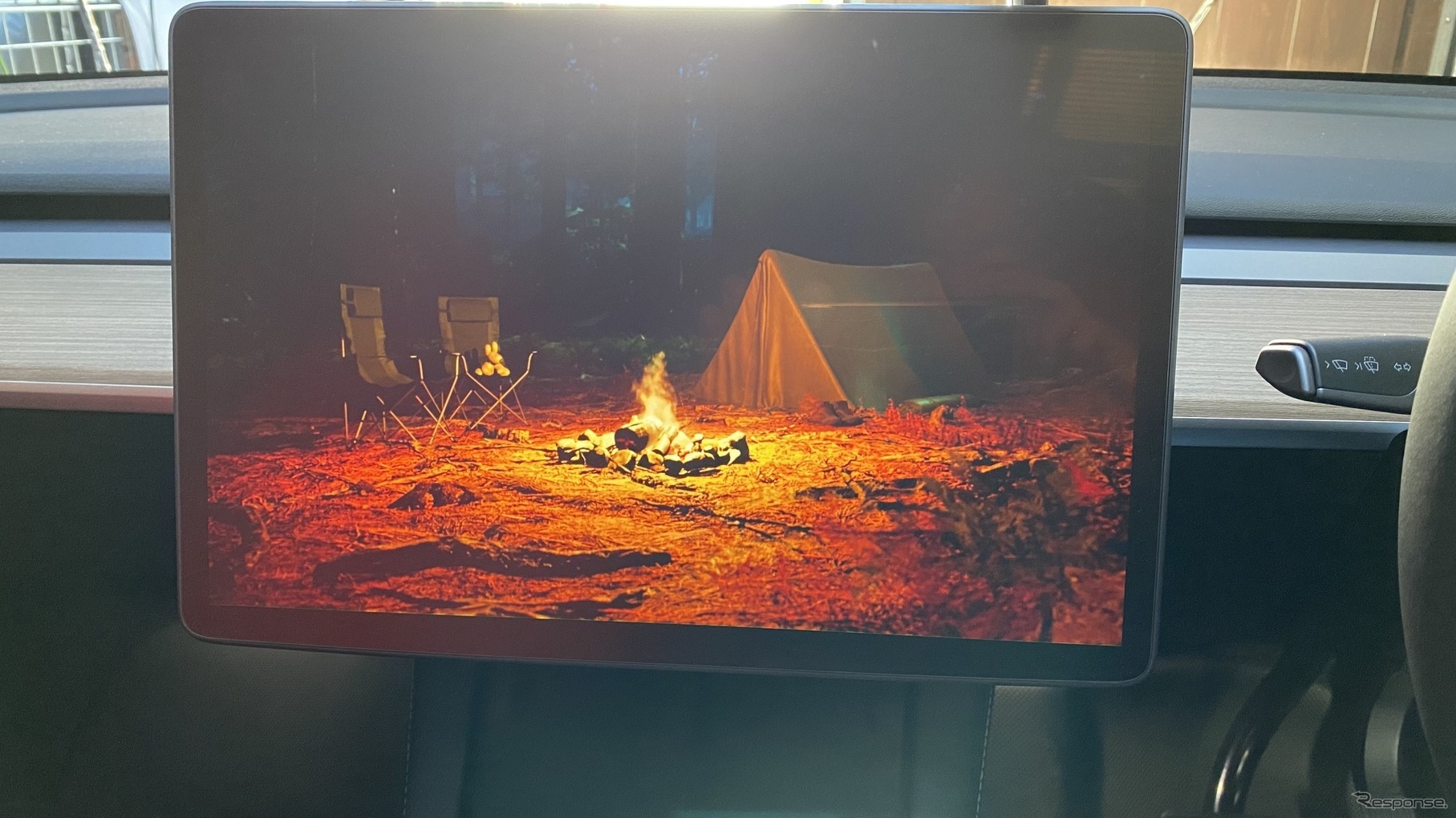 キャンプモードのスクリーン画面