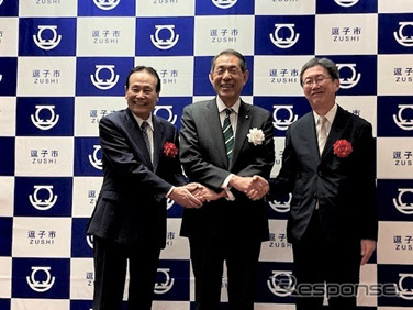 逗子市でのEVカーシェア開始式の様子（2月13日）