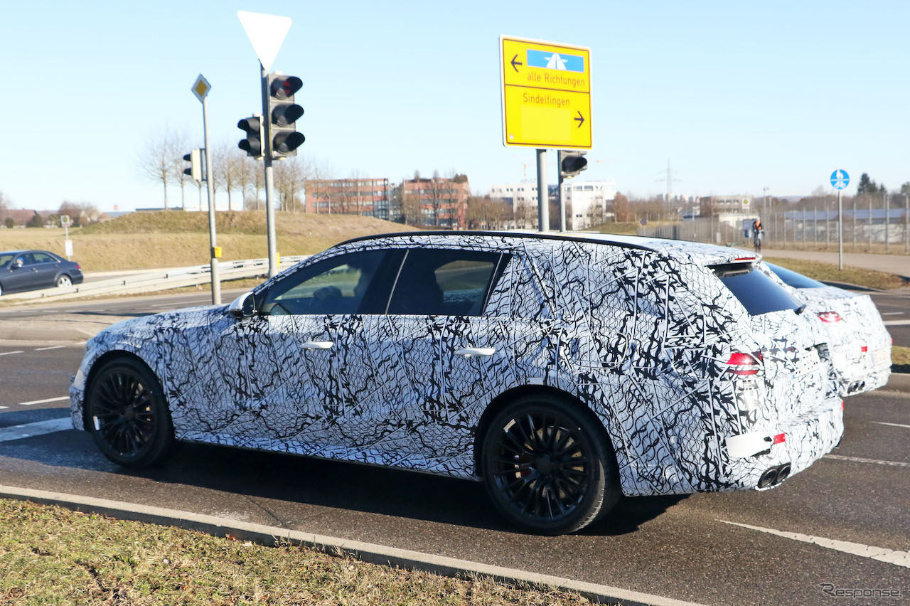 メルセデスAMG E53 ステーションワゴン　次期型プロトタイプ（スクープ写真）