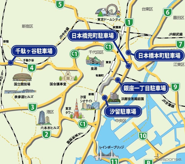 都市計画駐車場 位置図