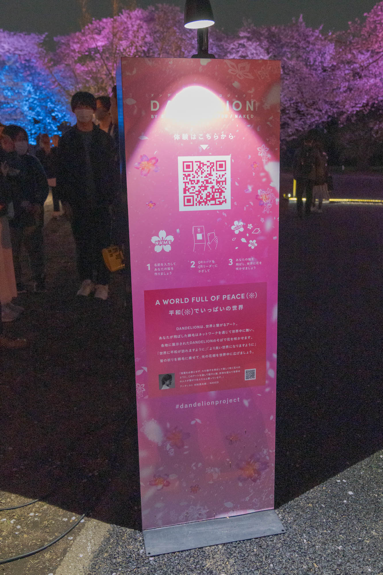 『SAKURA DANDELION』は、アーティスト 村松亮太郎の世界に繋がる参加型アート。