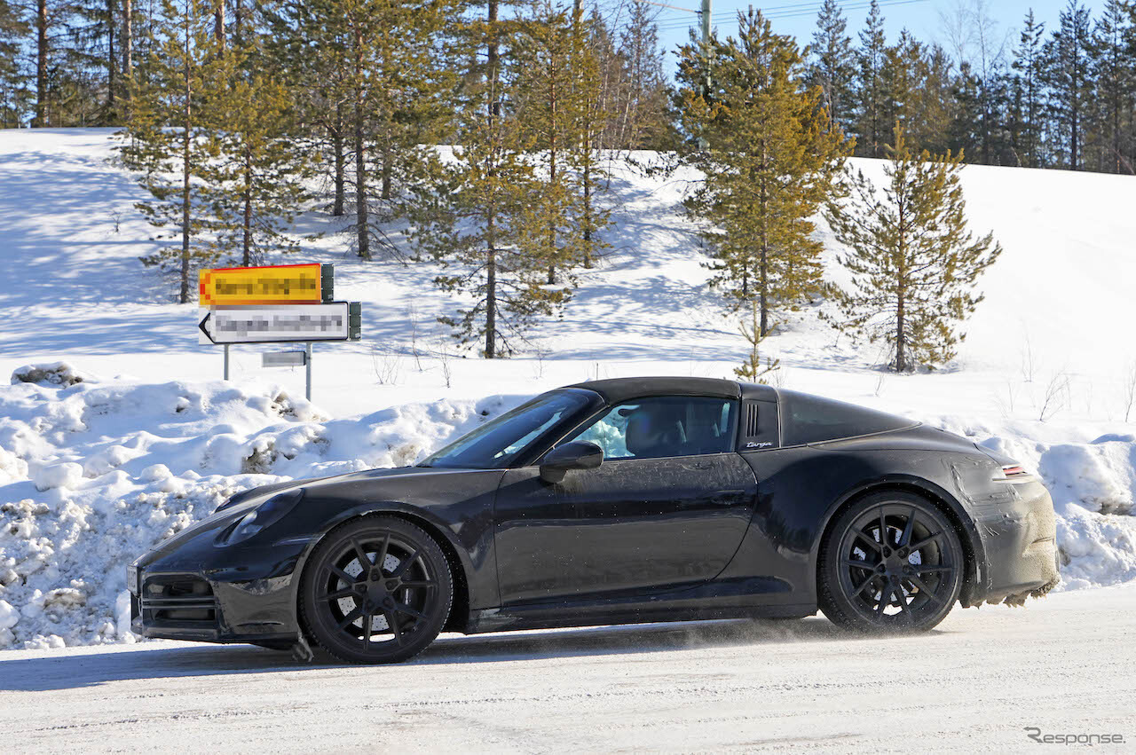 ポルシェ 911タルガ 改良新型プロトタイプ（スクープ写真）