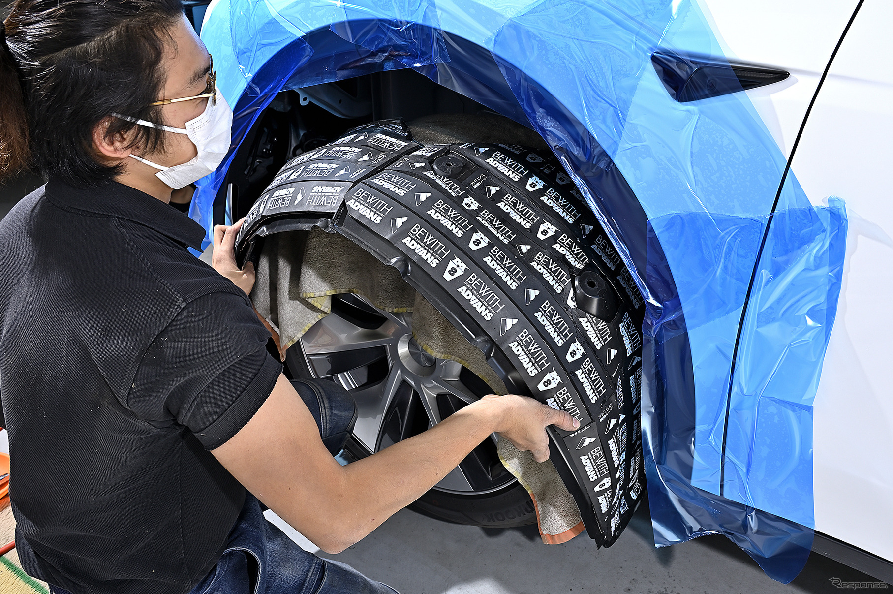 インナーカバーを戻すと見た目的には施工されていることが分からなくなる